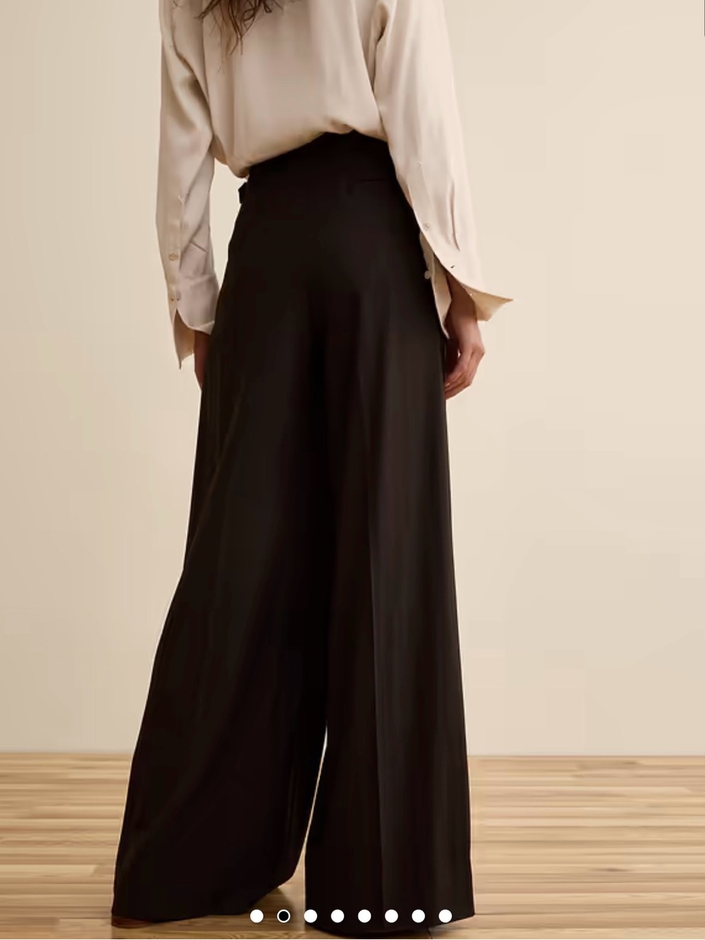 Banana Republic Black Wide-Leg High Waist Trousers sz 8